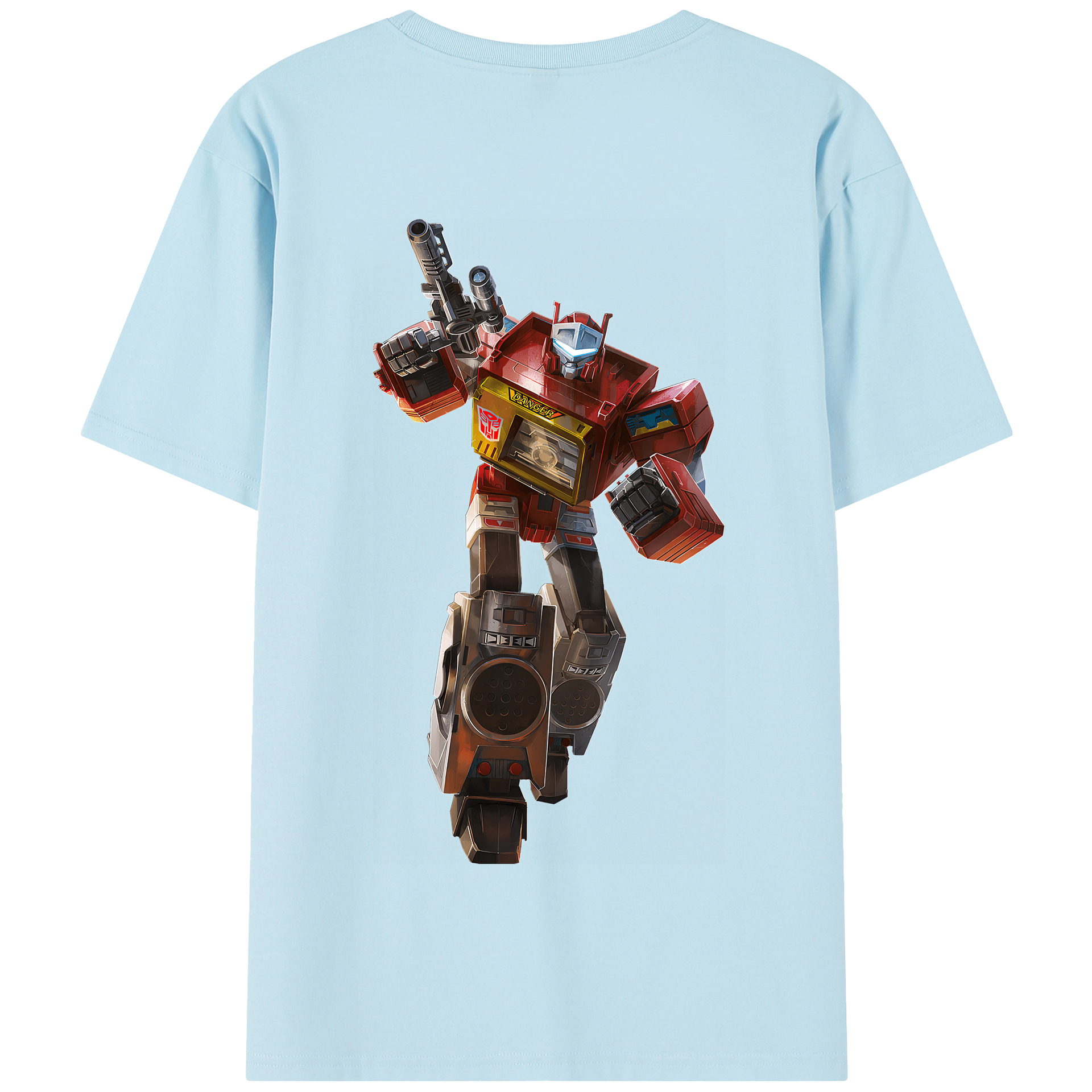 （画像用） Transformers トランスフォーマー 綿100％半袖Tシャツ（背面プリント）